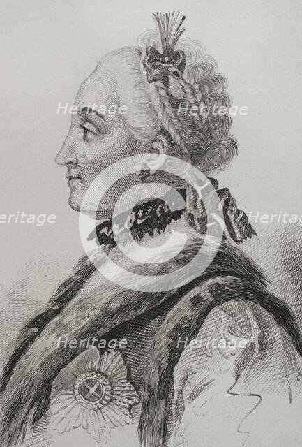 Catherine the Great,1839.  Creator: Mme Lesueur.