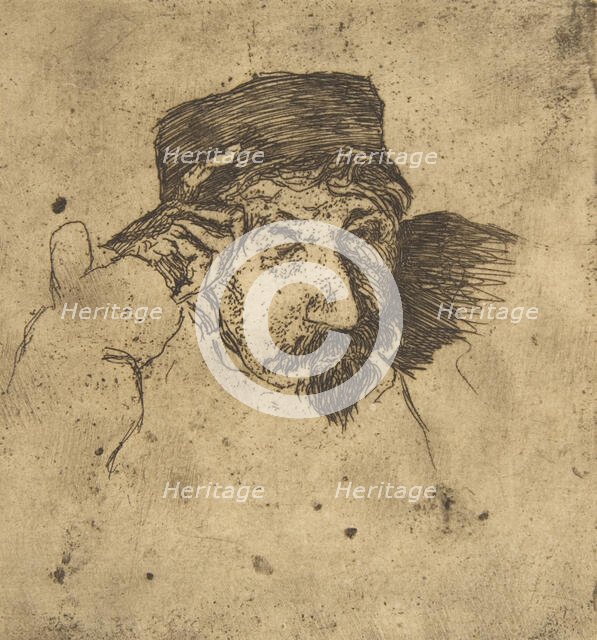 Sketch of Joseph Guichard, 1853. Creator: Felix Bracquemond.