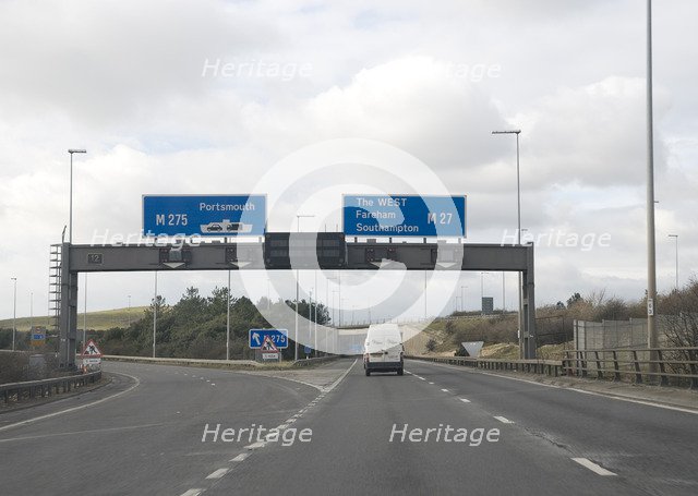 Junction 12 Westbound on M27 in Hampshire