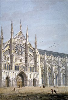 North door of Westminster Abbey, London, c1810.                              Artist: George Shepherd