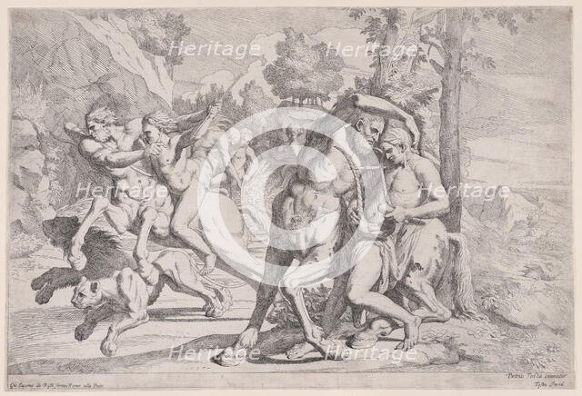 The education of Achilles, 1650-55. Creator: Giovanni Cesare Testa.