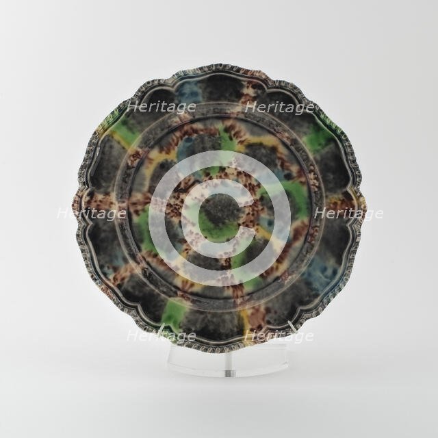 Plate, Staffordshire, 1750/65. Creator: Staffordshire Potteries.