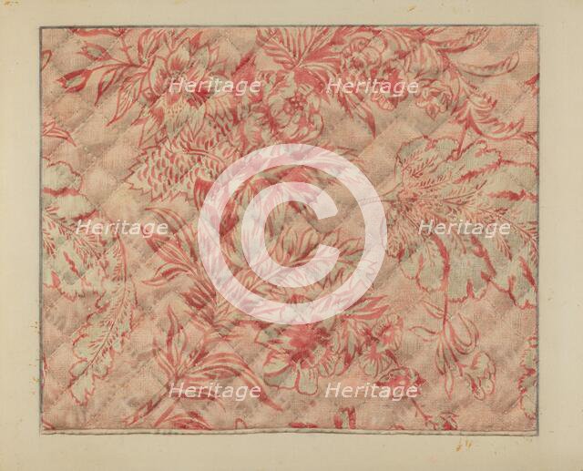 Infant's Quilt (Detail), c. 1937. Creator: Francis Law Durand.