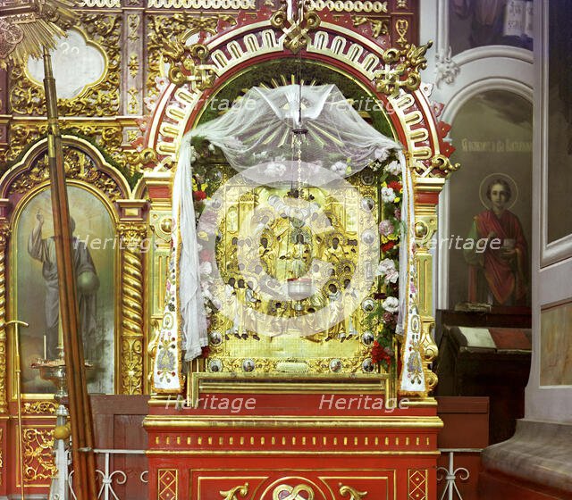 Miraculous icon brought by Saint Dalmat, Dalmatovo, 1912. Creator: Sergey Mikhaylovich Prokudin-Gorsky.