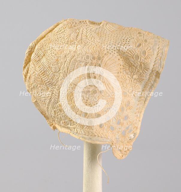 Cap, American, ca. 1830. Creator: Unknown.