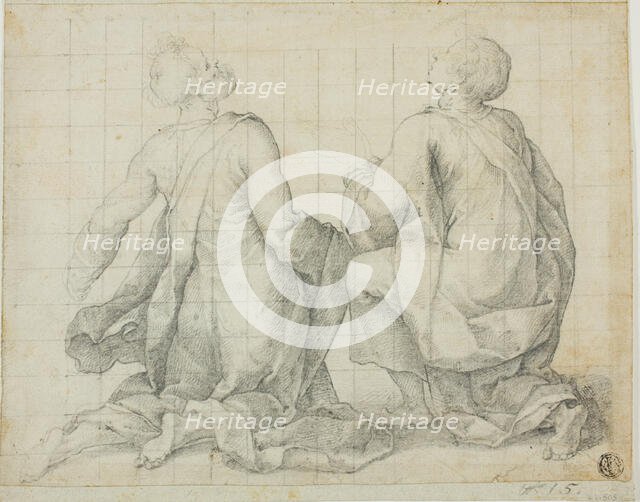 Two Kneeling Male Saints, n.d. Creator: Unknown.