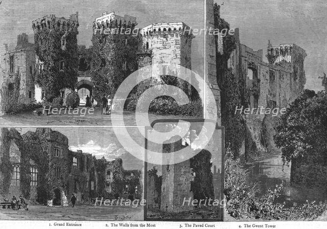 'The ruins of Raglan Castle near Monmouth', 1886.  Creator: Unknown.