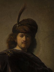 Portrait of the artist in oriental costume, c1631. Creator: Rembrandt Harmensz van Rijn.