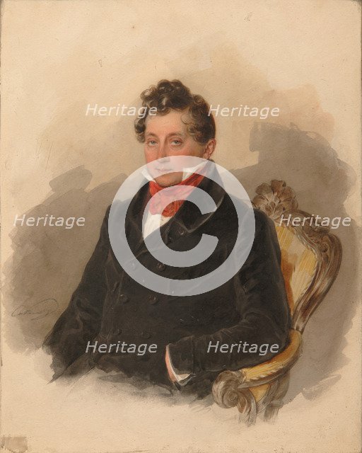 Portrait of Count Matvey Yuryevich Vilyegorsky (1794-1866), 1840s. Artist: Sokolov, Pyotr Fyodorovich (1791-1848)