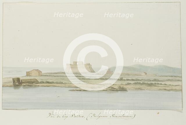 View of Capo Passero, 1778. Creator: Louis Ducros.