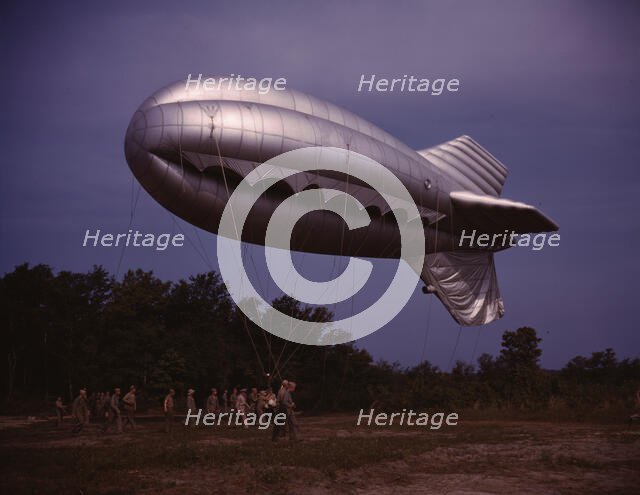 Barrage balloon, Parris Island, S.C., 1942. Creator: Alfred T Palmer.