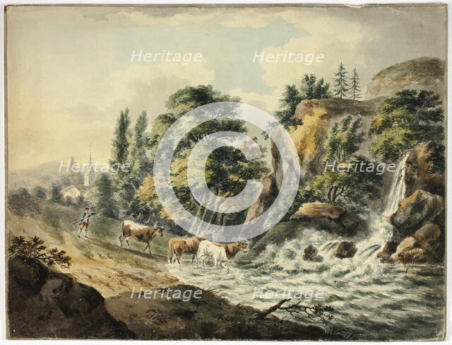 Cow Herd Driven to River, n.d. Creator: Unknown.