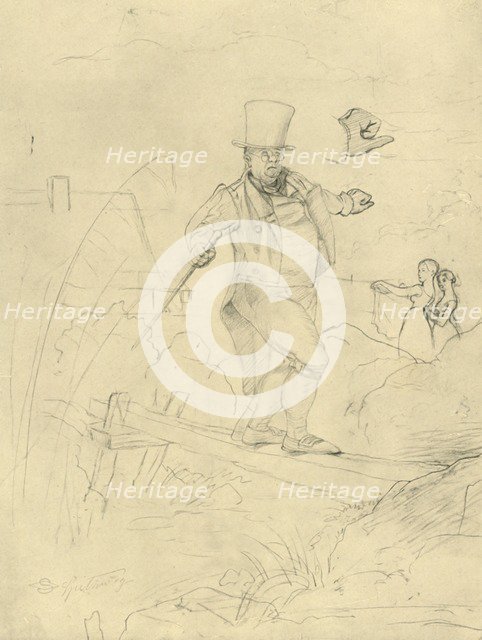 'Schwierige Passage', mid-late 19th century, (c1924).  Creator: Carl Spitzweg.