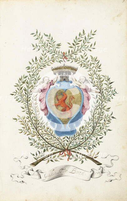 Coat of arms of the Ter Borch family, 1660. Creator: Gesina ter Borch.