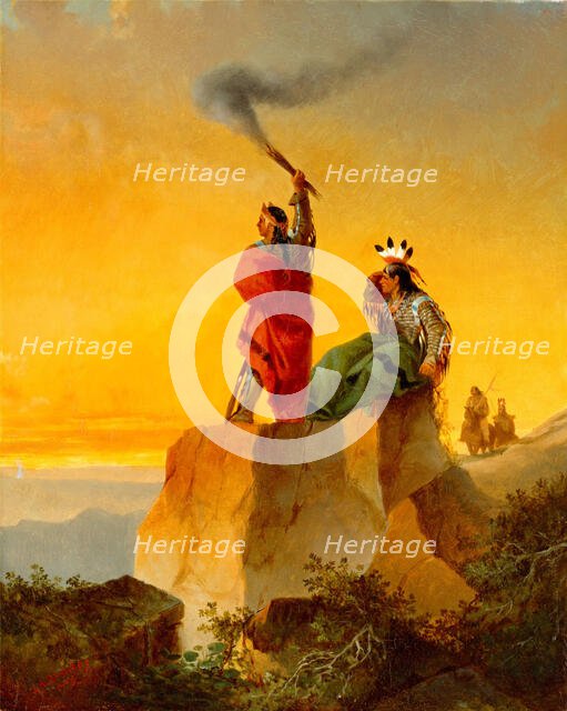 Indian Telegraph, 1860. Creator: John Mix Stanley.