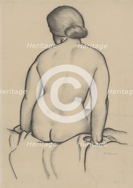 Seated Nude, 1924-1925. Creator: Mikulas Galanda.