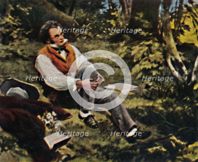 'Franz Schubert 1797-1828. - Gemälde von J. Schmid', 1934. Creator: Unknown.