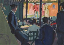 World War I: wounded sailors watching a play (at Netley Hospital?), (1918?). Creator: Jan Gordon.