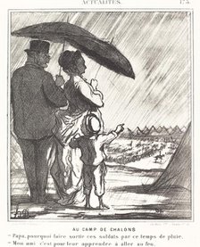 Au Camp de Chalons, 1869. Creator: Honore Daumier.