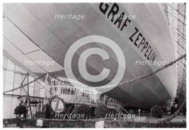 Launch ceremony for Zeppelin LZ127 'Graf Zeppelin', Friedrichshafen, Germany, 9th July 1928 (1933). Artist: Unknown