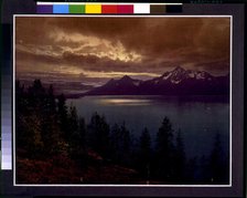 The Teton Range from Yellowstone Park, Wyoming, c1900. Creator: William H. Jackson.