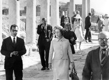 Queen Elizabeth II during a state visit to Ephesus, Turkey, 1971. Artist: Unknown