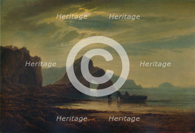 'Gilter's Point, Tenby, by Moonlight', 1872-1874, (1935). Artist: Arthur Gilbert.