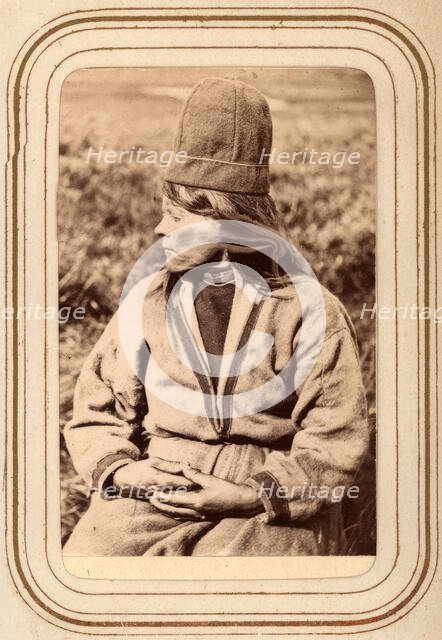 Profile portrait of the widow Ristin Menlös b. Pantsi, 44 years old, Tuorpon Sami village, 1868. Creator: Lotten von Duben.