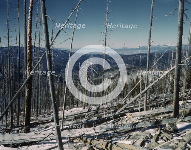 Sangre de Cristo Mountains, looking north into Colorado, 1943. Creator: John Collier.
