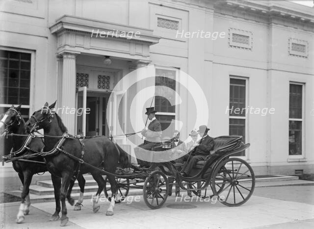 Albert Sidney Burleson, Rep. from Texas - In Carriage, 1914. Creator: Harris & Ewing.
