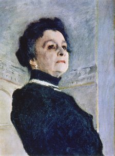 'Portrait of Maria Nikolayevna Yermolova' (detail), 1905. Artist: Valentin Serov