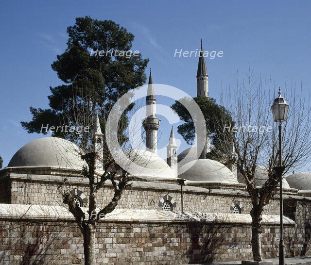 Exterior, Takiyyeh Al-Sulay Maniyyeh mosque, Damascus, Syria, 2001.  Creator: LTL.