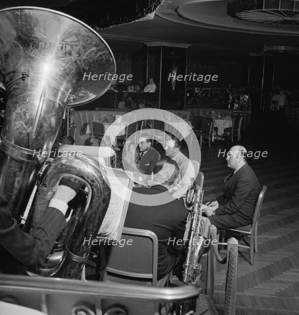 Portrait of Guy Lombardo, Starlight Roof, Waldorf-Astoria, New York, N.Y., ca. July 1947. Creator: William Paul Gottlieb.