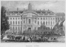 'Palace, Liege', 1850. Artist: R Brice.