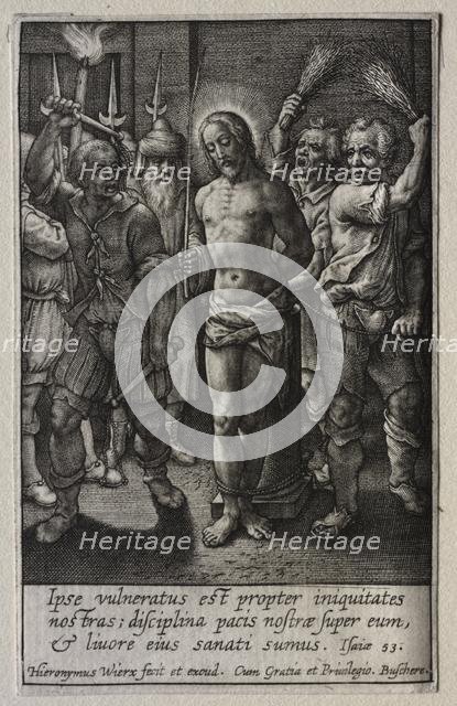 The Passion: The Flagellation. Creator: Hieronymus Wierix (Flemish, 1553-1619).