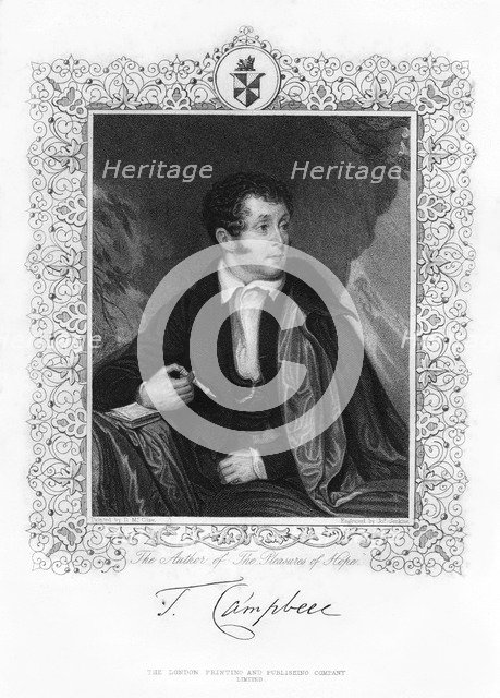 Thomas Campbell, Scottish poet, 19th century.Artist: John Jenkins