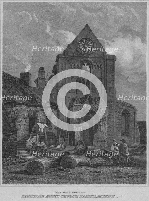 'The West Front of Jedburgh Abbey Church Roxburghshire', 1814. Artist: John Greig.