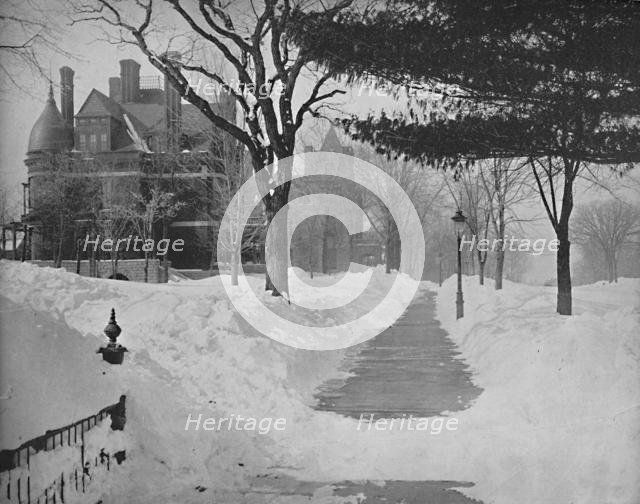 'Summit Avenue in Winter, St. Paul, Minnesota', c1897. Creator: Unknown.