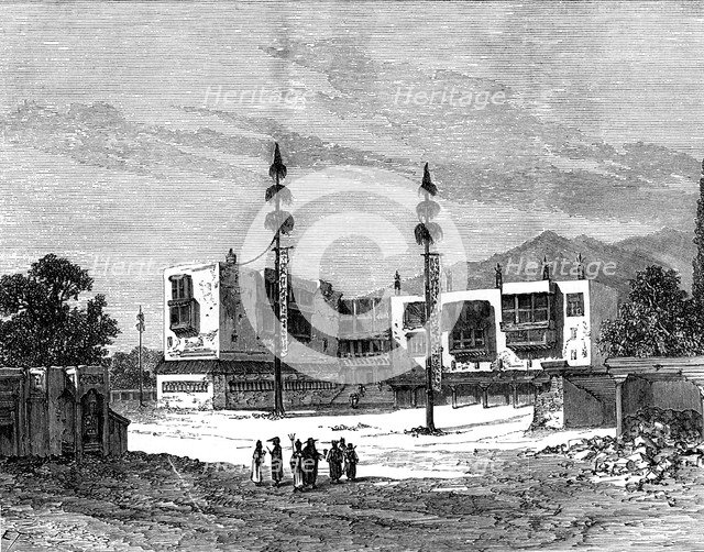 Buddhist temple, Tibet, 19th century. Artist: Therond