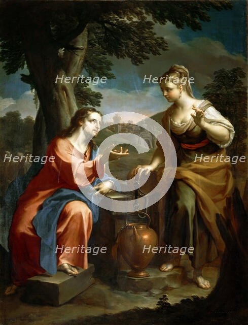 Christ and the Samaritan Woman, Early 18th cen. Creator: Trevisani, Francesco (1656-1746).