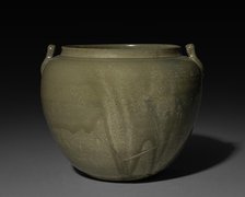 Jar with Handles: Yue ware, c. 800s. Creator: Unknown.