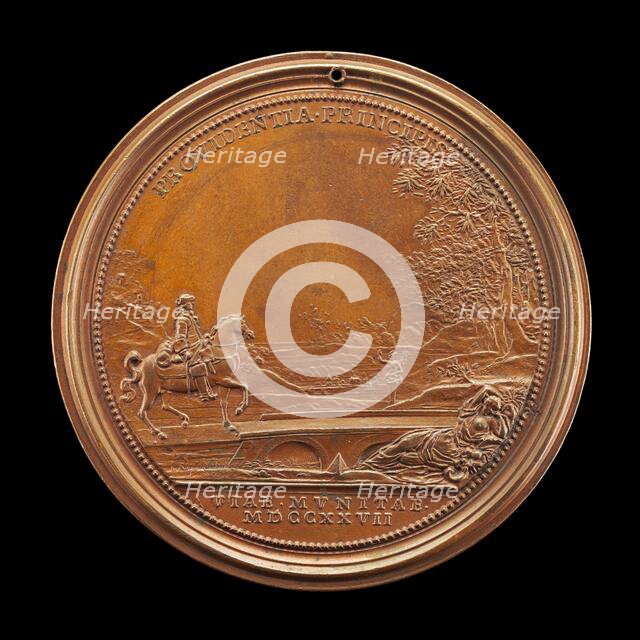 Mounted Traveller [reverse], 1727. Creator: Ferdinand de Saint-Urbain.