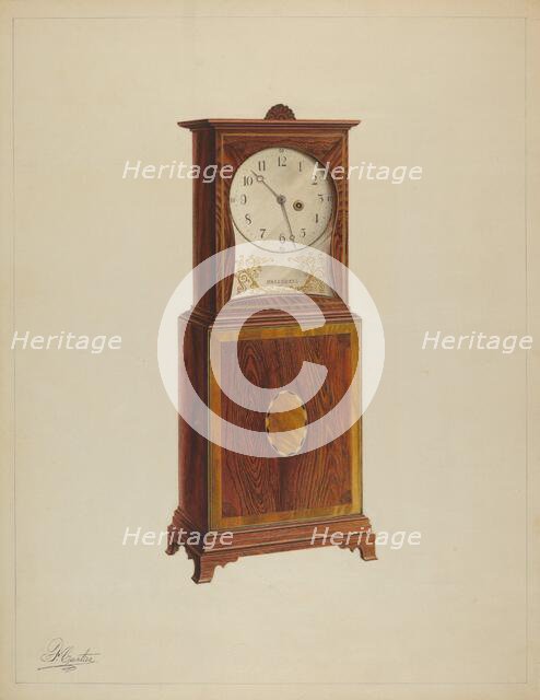 Shelf Clock, c. 1938. Creator: Ferdinand Cartier.