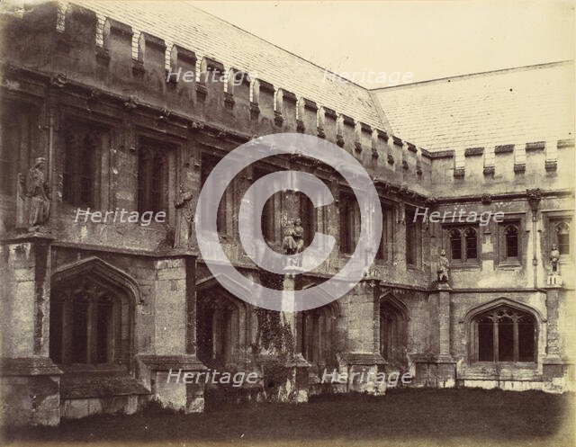 Cloisters, Magdalen, 1859. Creator: Alfred Capel-Cure.