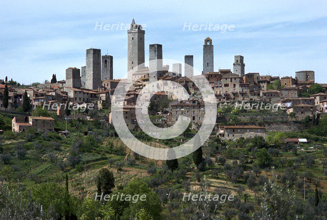 San Gimignano in Italy, 14th-15th century. Artist: Unknown