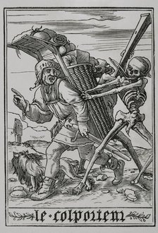 The Pedlar from "The Dance of Death", 1538, (1877).  Creator: Unknown.