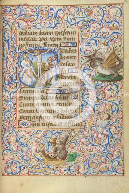 Initial S: The Crucifixion with the Virgin's Heart Pierced by a Sword; Hours of Simon de Varie, 1455 Creator: Master of Jean Rolin II.