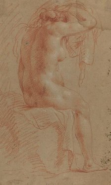 Nude Female Figure [verso], 17th century. Creator: Unknown.