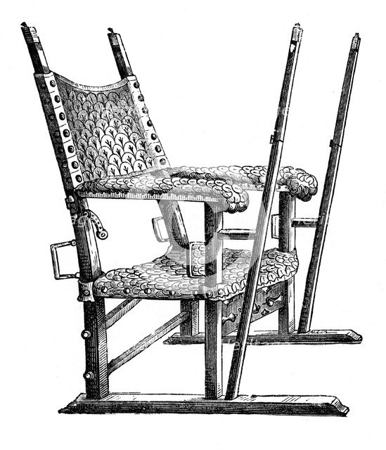 Sedan chair of Charles V, 14th century, (1870). Artist: Unknown