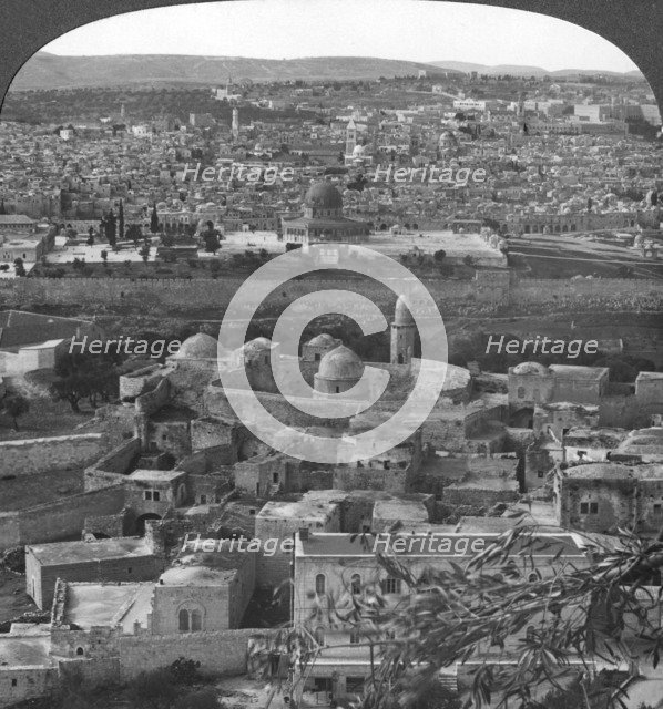 'Jerusalem the Holy City, rescued from the Turks', Palestine, World War I, c1917-1918. Artist: Realistic Travels Publishers